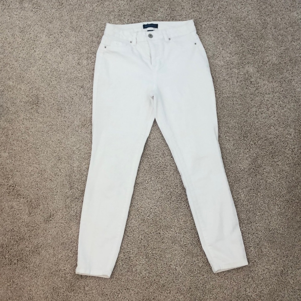 White Skinny Ankle Jeans
